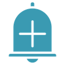 Cowbell circle plus 4 icon
