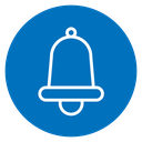 Cowbell circle plus icon