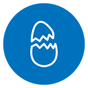 Cracked Egg Color Filled icon