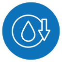 Crude oil barrel price falling down icon