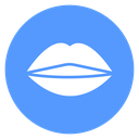 Cupid Bow Lips Color Filled icon