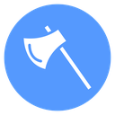Curved Blade Axe Color Filled icon