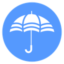 Curved Handle Umbrella icon