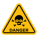 Danger sign icon