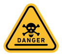 Danger sign icon