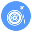 Dart Hitting Target Color Filled icon