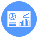 Dashboard Chart Panel Color Filled icon