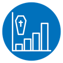 Death rate growth icon
