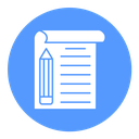 Declarations Document Pencil Color Filled icon