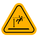 Deep Water Warning Sign Color Filled icon