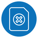 Delete Document Color Filled icon