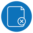 Delete document 2 icon