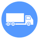 Delivery Box Truck Color Filled icon