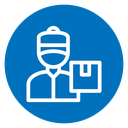 Delivery man icon