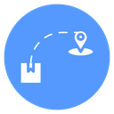 Delivery Route Pin Color Filled icon