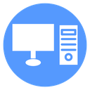 Desktop Monitor Tower Color Filled icon
