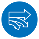 Diagram sankey icon