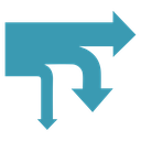 Diagram sankey 4 icon