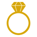 Diamond ring set icon