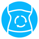 Digestive Health Stomach Arrows Color Filled icon