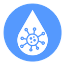 Dirty water drop Color Filled icon