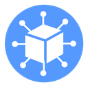 Distribution Channel Cube Network Color Filled icon