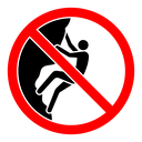 Do not climb sign icon