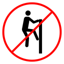 Do not climb sign icon