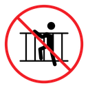Do not climb sign icon