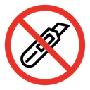Do not cut sign icon