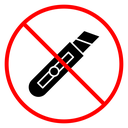 Do not cut sign icon