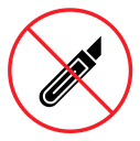 Do not cut sign icon