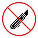 Do not cut icon