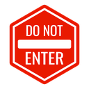 Do not enter sign icon