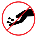 Do not feed birds sign Color Filled icon