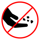 Do not feed the animals sign icon