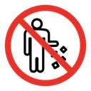 Do not litter sign icon