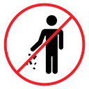 Do not litter sign icon