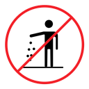 Do not litter sign icon