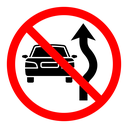 Do not overtake traffic Sign icon