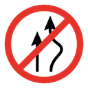 Do not overtake traffic Sign icon