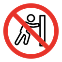 Do not push sign icon