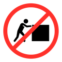 Do not push sign icon