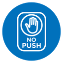 Do not push sign icon