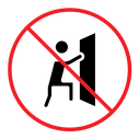 Do not push sign icon