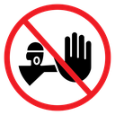 Do Not Touch Sign icon