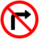 Do not u turn left sign icon