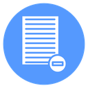Document Minus Badge Color Filled icon