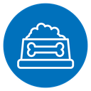 Dog feeding icon