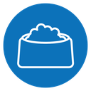 Dog feeding icon